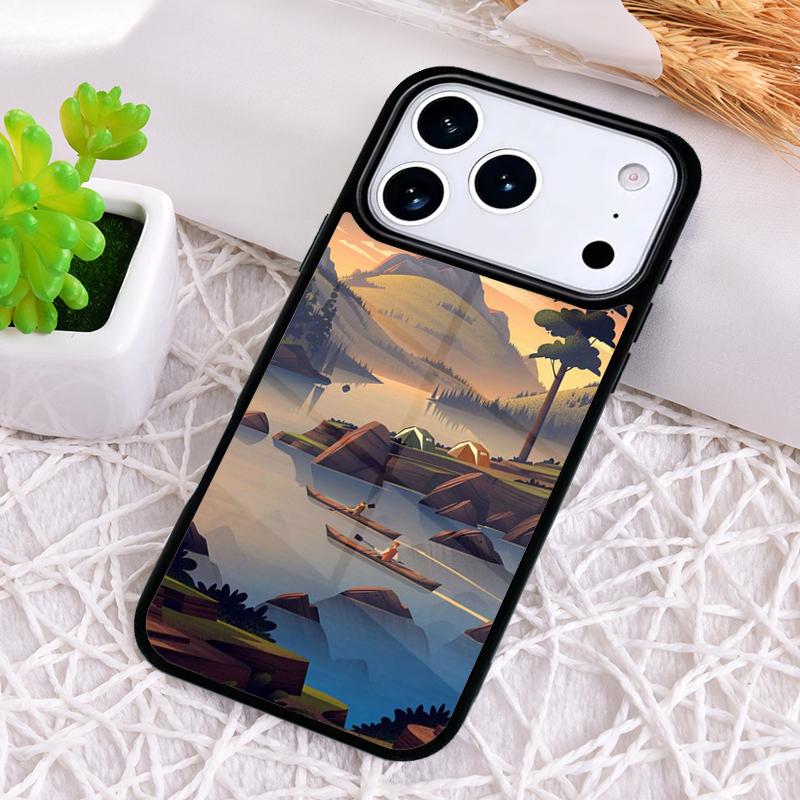 Étui de téléphone antichoc Art Camping Nature pour iPhone 17 Air 16e 15 11 12 14 13 Pro Max Coque