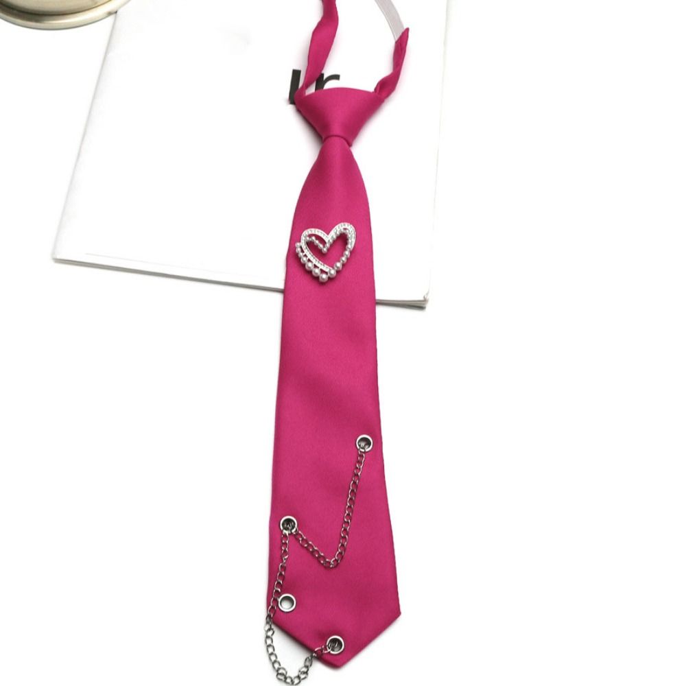 Tassels Long Necktie Black Shirt Tie Elegant Love Heart Tie  Students