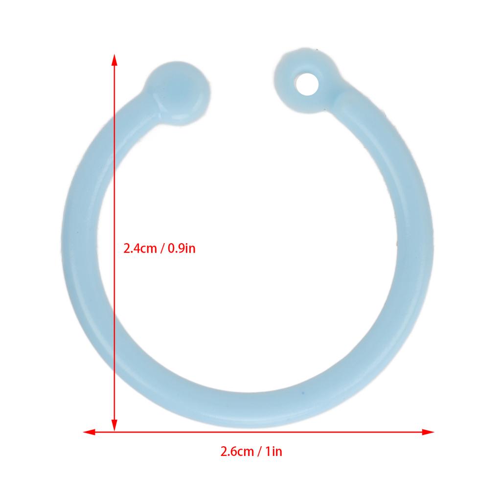 40 Pcs Rings Multifunction Multiple Colors Round Hole Loose Lf Paper Single Rings