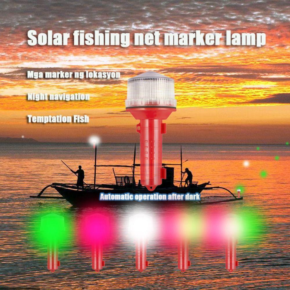 Waterproof Solar Lamps Solar Charging Buoy Signal Light Portable Marine Navigation Light Outdoor