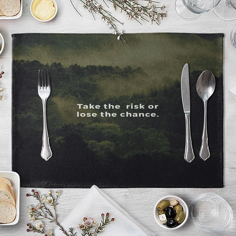 

Scenery Linen Placemats Bowls and Cups Kitchen Placemats Dinner Bowls and Coasters Home Decoration 30x45cm 2pcs 30x45cm