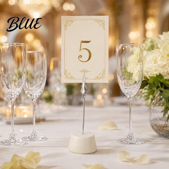 Waterproof Wooden Clip Wood Place Card Holder with Metal Clip Small Table Number