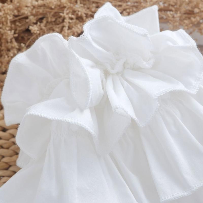 White Detachable Puff Sleeves with Stretch Openings for Off Shoulder Dress Styling and Photo Ready Wear