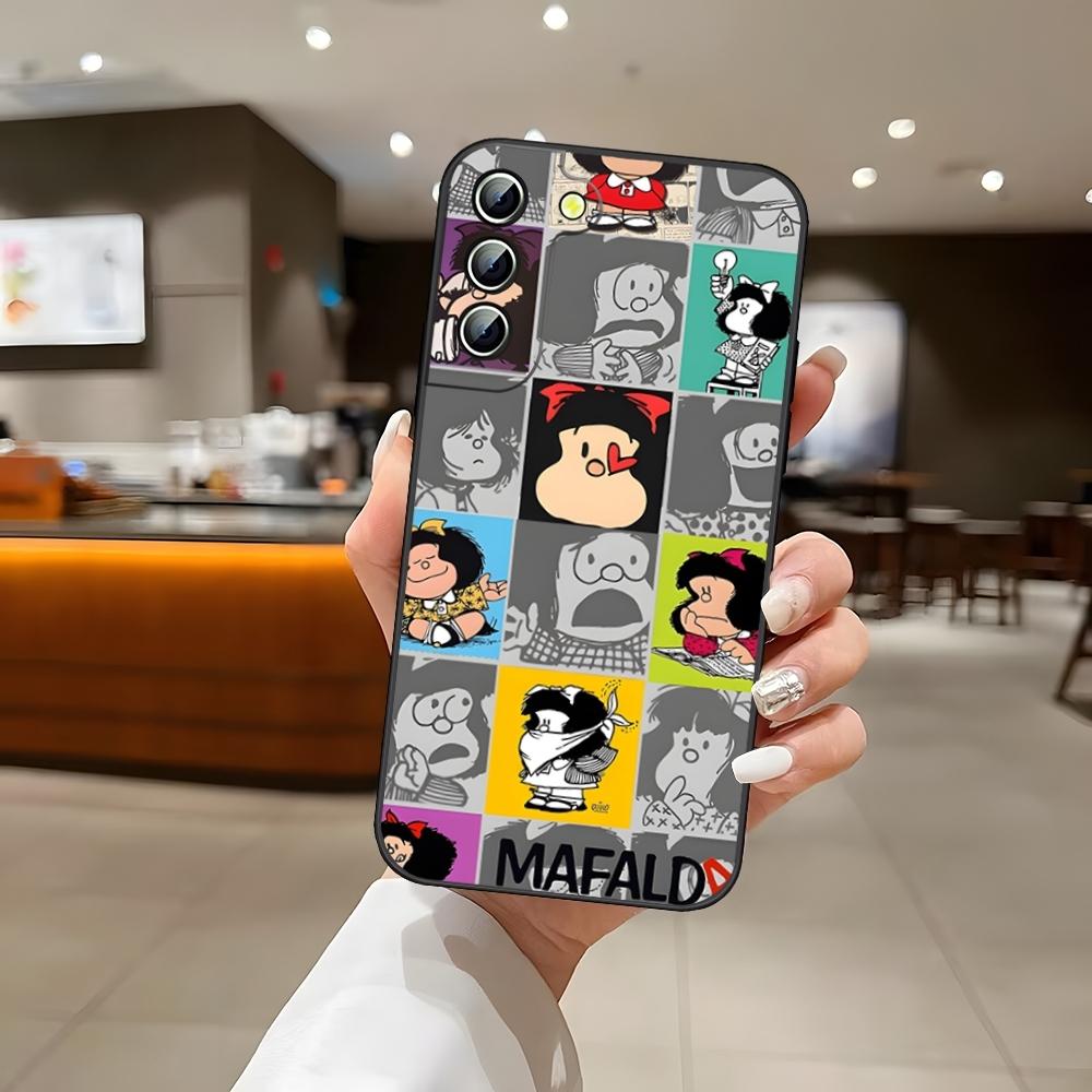 Comics Mafaldas Phone Case Back Cover for Samsung S24 Ultra S22 S23 S20 Fe S21 Plus Galaxy A54 A34 A24 A53 M54 Note 20