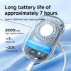 Portable Hanging Neck Fan Mini Fans 4 Speed with Lanyard Bladeless Rechargeable Sports Cooling Fan for Summer Travel Camping