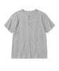 XOX Ribbed Henley Neck Short Sleeve T-Shirt (3 Colors)