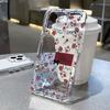 ins tag elegant flower iPhone17Promax mobile phone case transparent application Apple 16 Pro space case 15