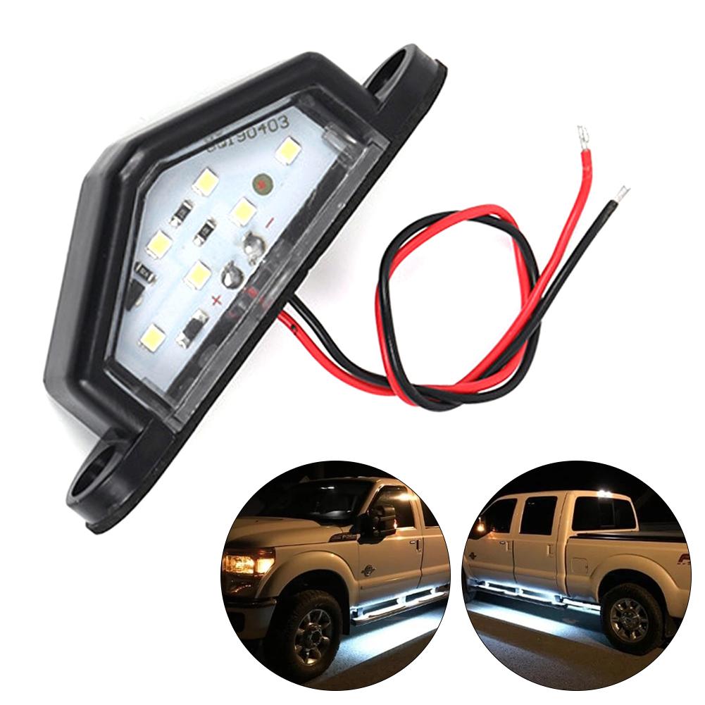 12V Car Truck LED License Number Plate Light Lamp Trailer Rear Tail Light White LED Number Plate Lamp