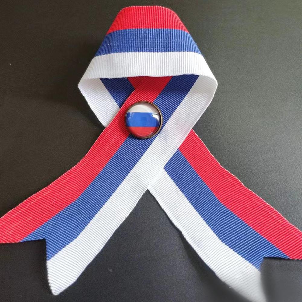 

Стеклянная брошь + трехцветная лента Белый Синий Красный флаг Русский 30см Длина Трехцветная брошь Люксембург Костюм Аксессуары Лента 3см Ширина Франция Нидерланды