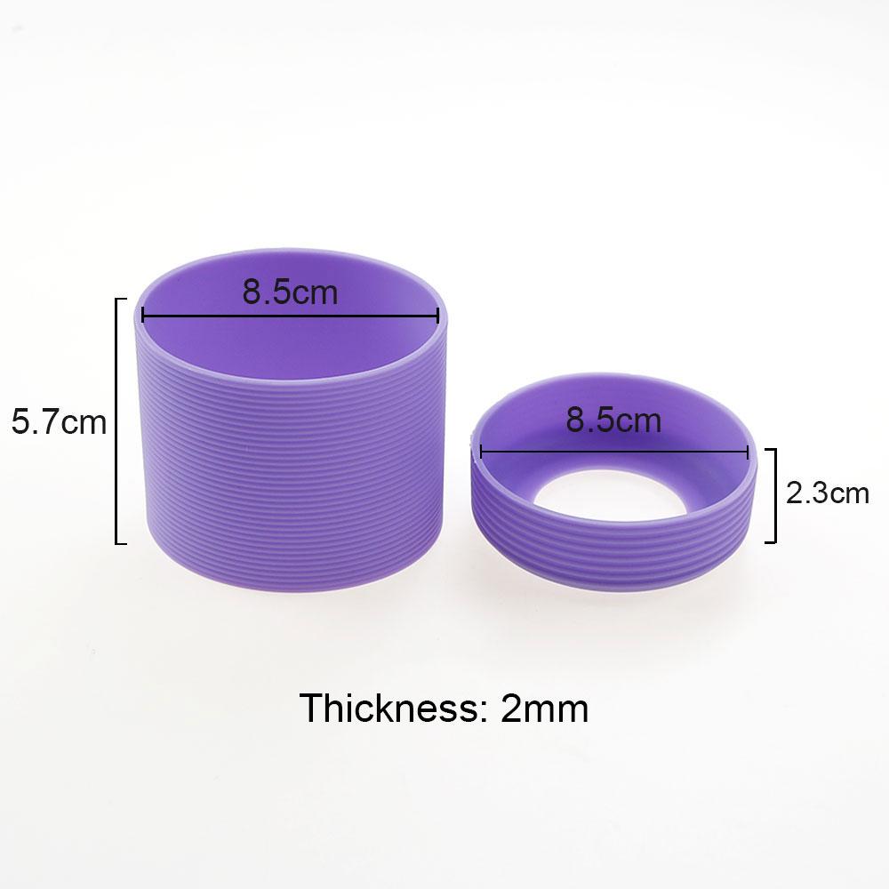 Silicone World 2pcs/set 8.5CM Silicone Cup Bottom Protective Cover Cup Holder 85MM Silicone Cup Cover Glass Cup Sleeve Non-slip