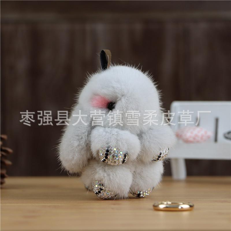 Mink Hair Bunny Mini Cute Fur Cute Rabbit Plush Jewelry Bag Keychain Pendant Mobile Phone Pendant
