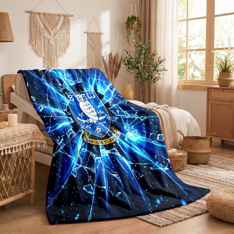 Sheffield Wednesday Football Print Flannel Blanket Soft Warm Sofa Bed Throw Blanket For Home Office Bedroom