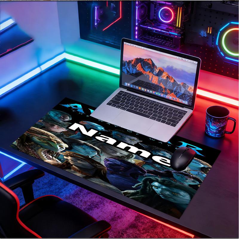 Kişiye Özel İsimli Avatar Desenli Mousepad, Dizüstü Bilgisayar Masa Matı, Ev İçin Dekoratif Masa Matı Klavye Pad Hediye