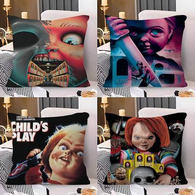 Film Chucky Décoration de Chambre Esthétique Housse de Coussin Décoration de Maison Chambre à Coucher Canapé Lit Housse de Coussin de Canapé 45x45