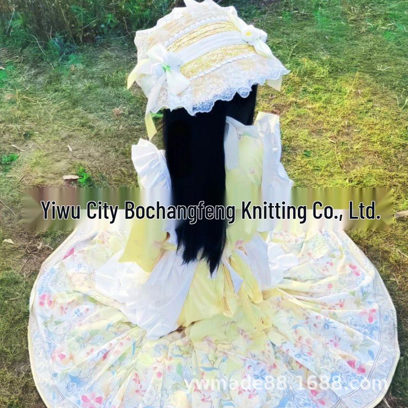 Han-Yang Fusion Spitze Besatz Lolita Haube Flache Kappe Strohhut