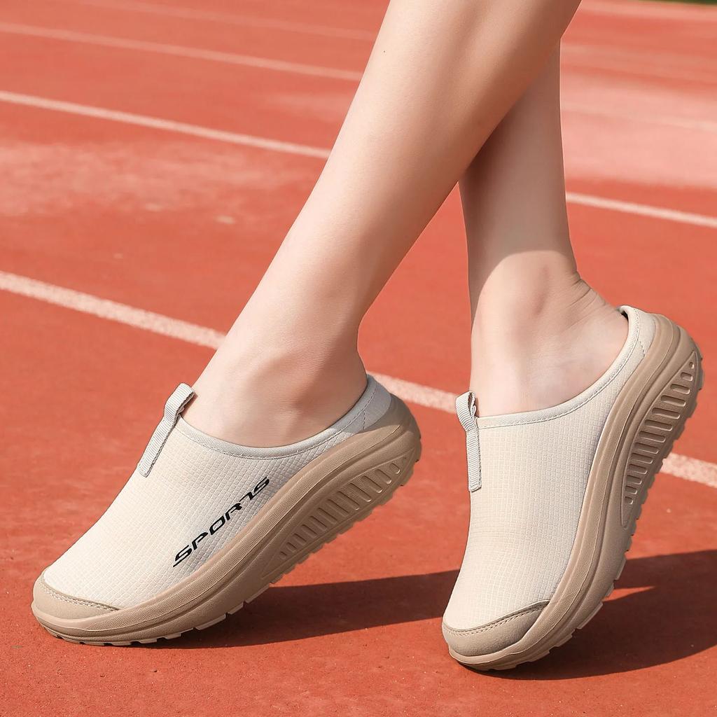 Fashion 2025 New Women's Slippers Personality Half Slippers Fashion Casual Shoes Platform Shoes Light and Comfortable Anti-slip Wear