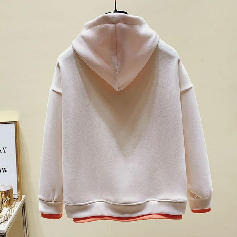 Plysj Tykk Hettevest Casual Sportbukser Moteriktig Student Sportssett Vinter Treningsdress Antrekk