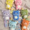 8cm Kawaii San-x Seven Color Rilakkuma Korilakkuma Plush Toy Keychain Kawaii Rilakkuma Bear Stuffed Bag Charm Cute Birthday Gift