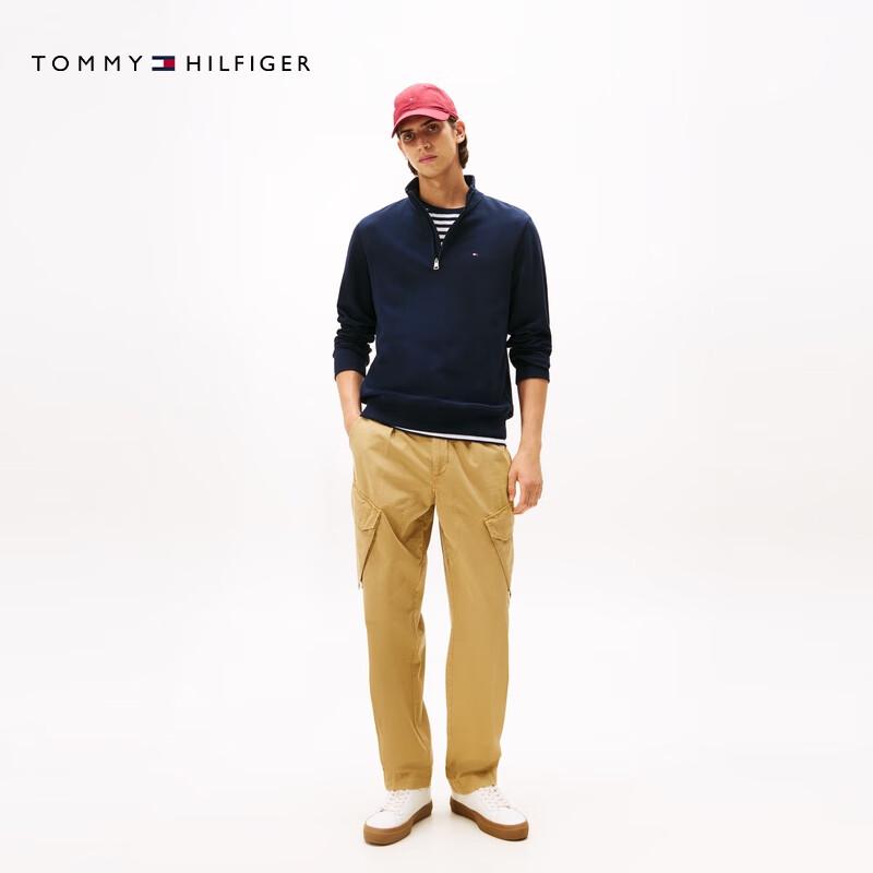Tommy Hilfiger Men's Half-Zip Stand Collar Pullover Sweatshirt