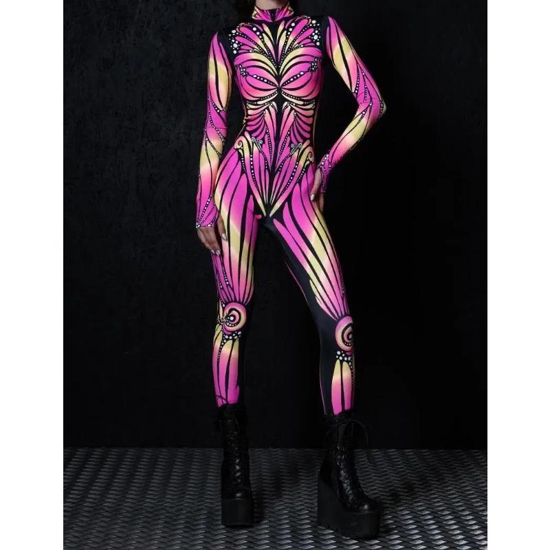 3D-Digitaldruck Bühnenkostüme für Erwachsene, Halloween-Events, Karneval, Mottoparty, Cosplay-Outfit, Pretend Game-Overall