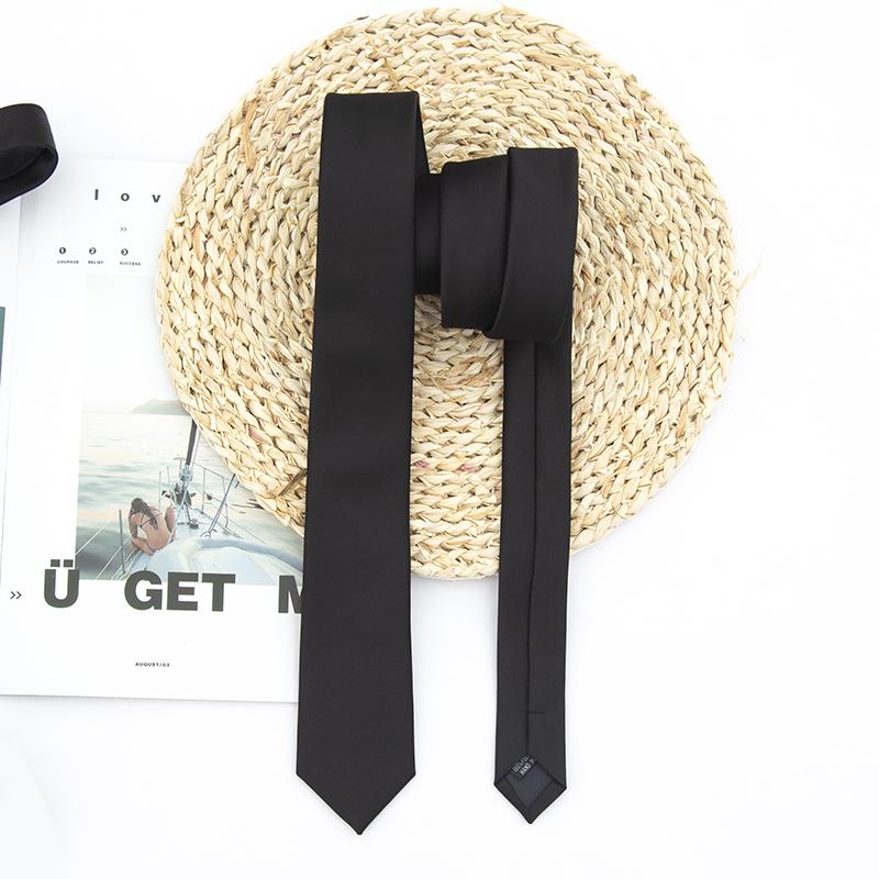 Black Neck Ties for Men Women Casual Suits Solid Tie 6cm 7cm 8cm Gravatas Skinny Mens Gift Neckties Business Wedding Accessories