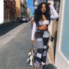 Color Block Patchwork Flare Jeans For Women High Waist Frayed Spliced Bootcut Denim Pants Fashion Street Trousers