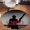 Scarface (19) Round Office Rug Decorative Floor Rug for Office Bedroom Living Room and Home Space