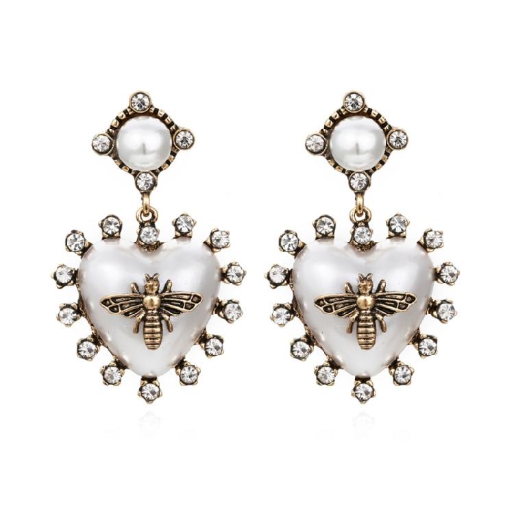Pearl Bee Drop Earrings Shining Dangle Earrings Fashion Korean Jewelry Gift 1
