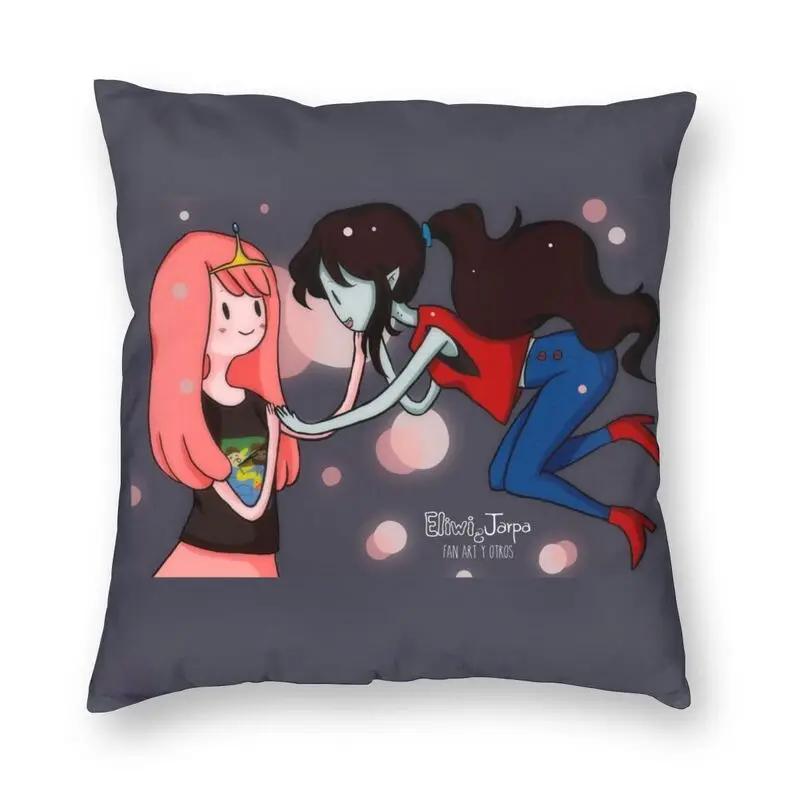 Prinzessin Bubblegum und Marceline Kissenbezug Cartoon Adventure Time Bodenkissenbezug für Auto Cooler Kissenbezug Dekoration