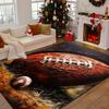 Dynamic Football Rug for Sports Fans | Action-Packed Ball Print Carpet | Vibrant Living Room Decor for Game Enthusiasts