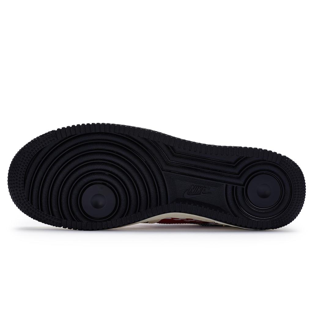 Nike Air Force 1 07 Slip Resistant Abrasion Resistant Low top Skateboard Shoes Men's Red White CW2288-111(Team80-GT3)