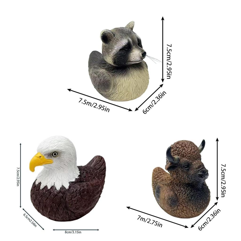 Meraviglie della Fauna Selvatica Collezione Anatre Statuette in Resina Regalo Per Amanti della Natura