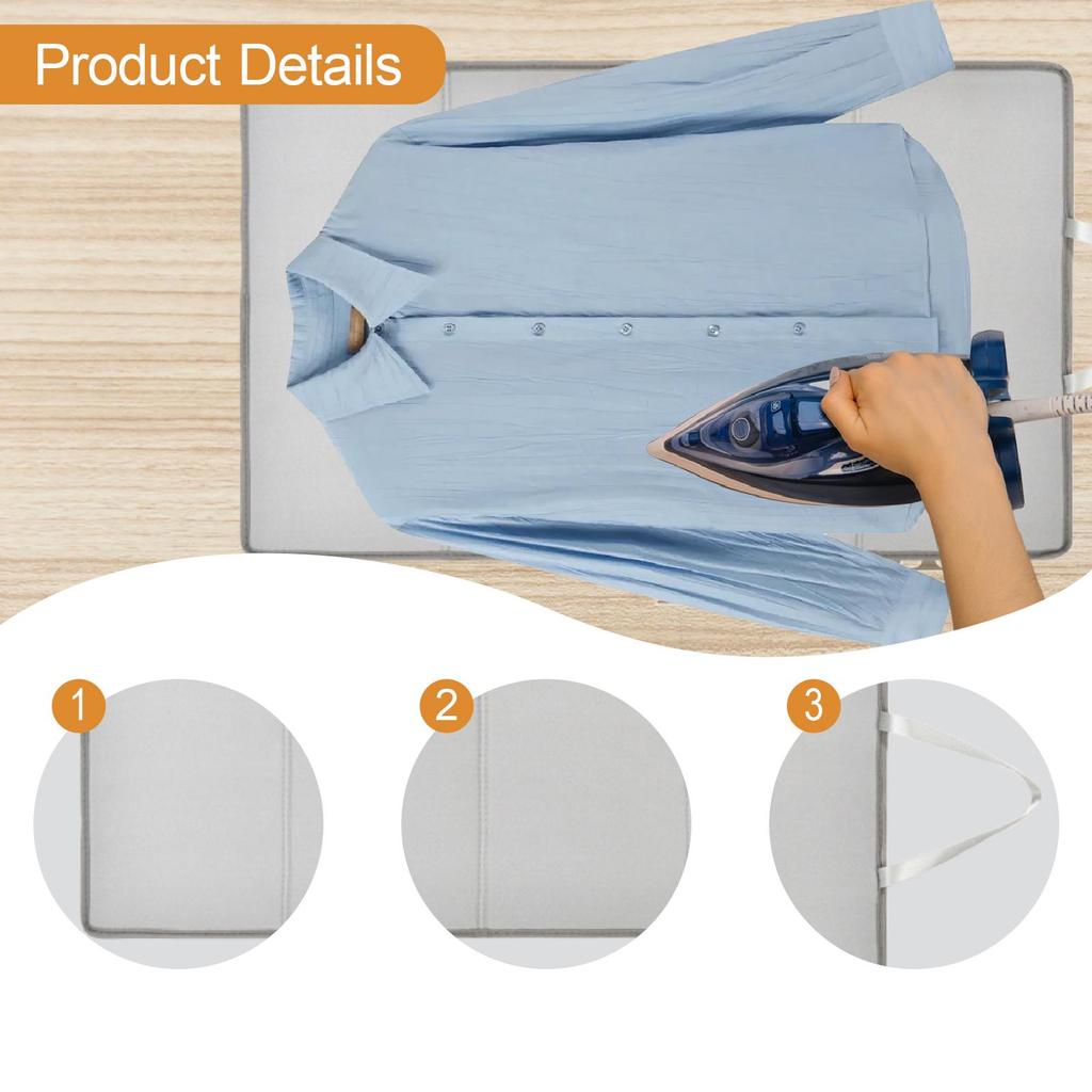 Foldable Ironing Mat Iron Accessories Ironing Board Auxiliary Tool Ironing Blanket for Travel Craft Room Sleeve Dorm Dormitory