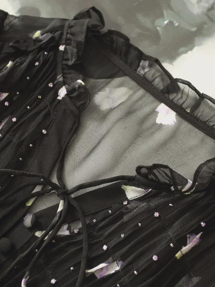 Spring/Summer 2024 Mulberry Silk Floral Dress - Temperamental Socialite Style