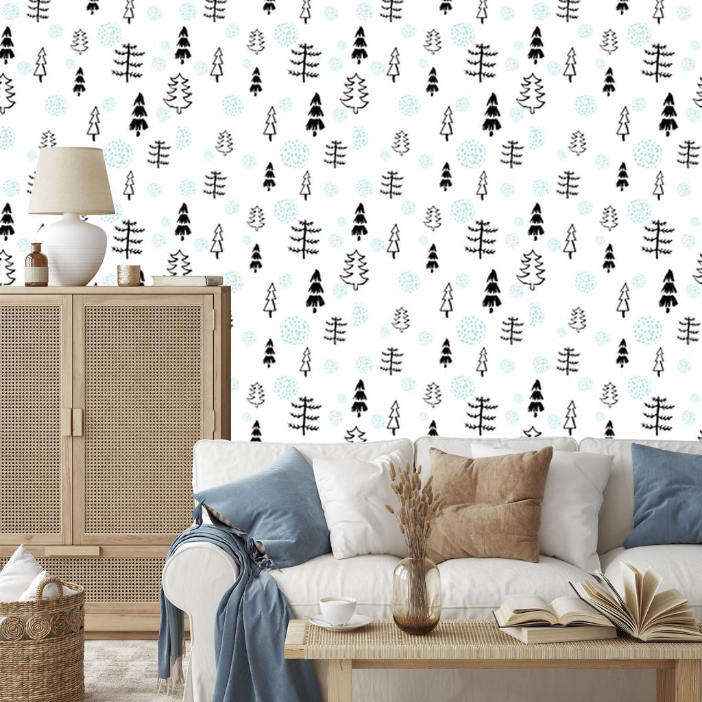 Forest and Spruce Trees Wallpaper for Living Room and Bedroom 50x1000