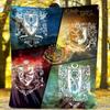 Harry Potter Hogwarts House Crests Outdoor Blanket Soft Cozy And Lightweight For All Seasons Perfect For Travel Camping Picnic Sofa Office Bed Living