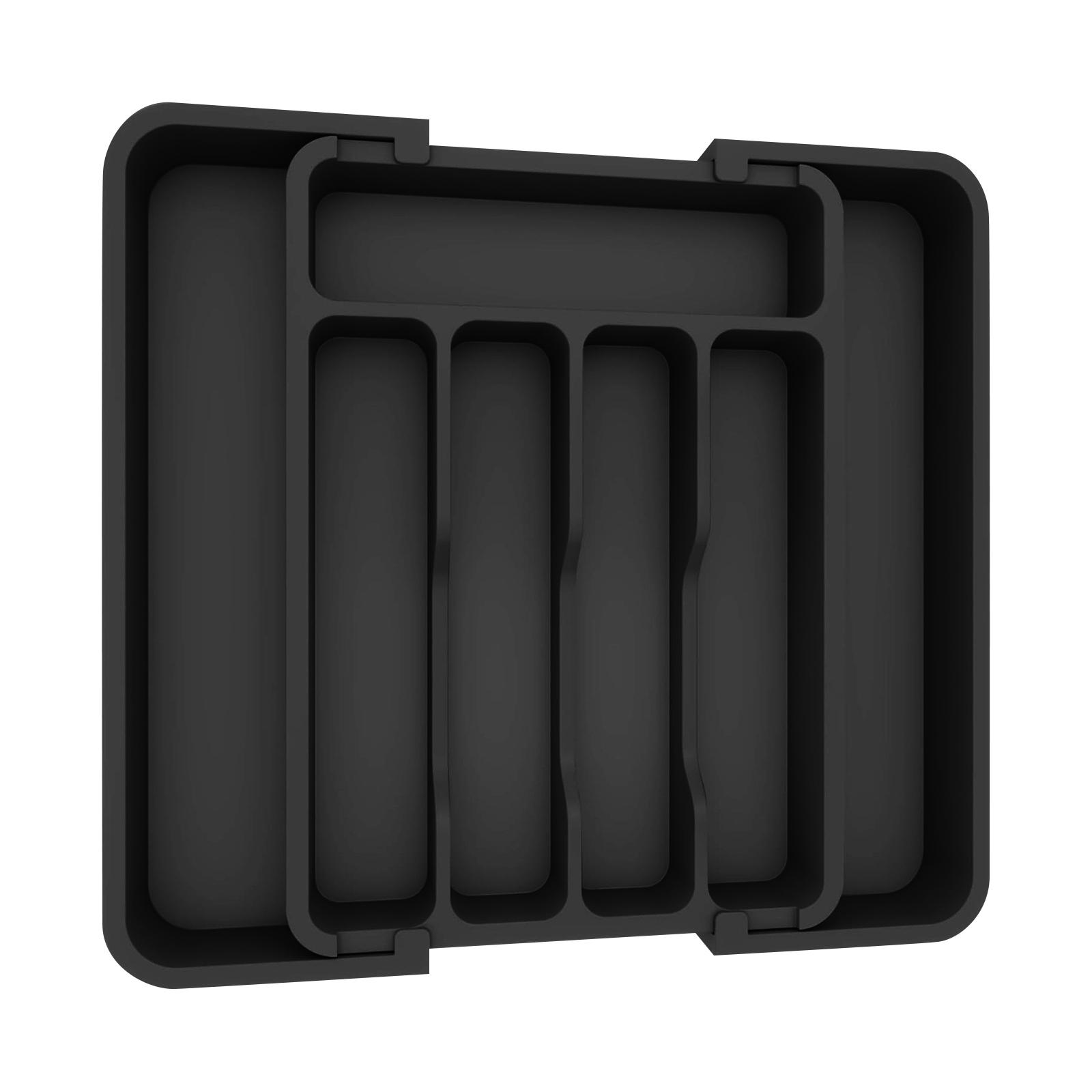 Expandable Silverware Organizer, Plastic Utensil Tray For Kitchen Drawer, Flatware Cutlery Holder, Space-Saving Storage For Spoons Forks Knives One Size