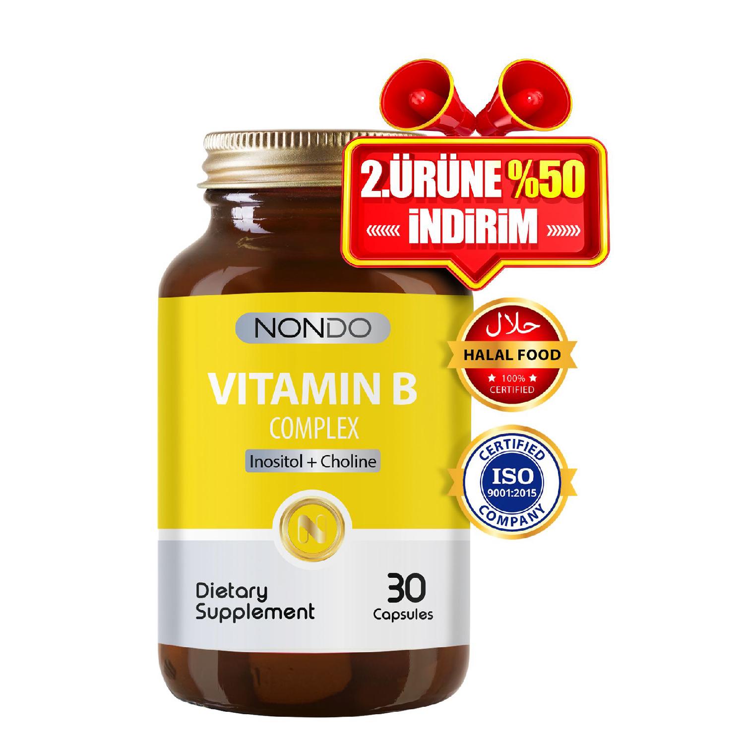 

Vitamin B Kopmplex 30 Capsules (vitamin B B1 B1 B2 B3 B6 B6 B12 Vitamins)
