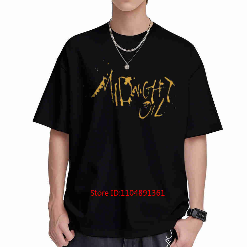 Midnight Oil Short Sleeve Tee 100 Cotton TShirt