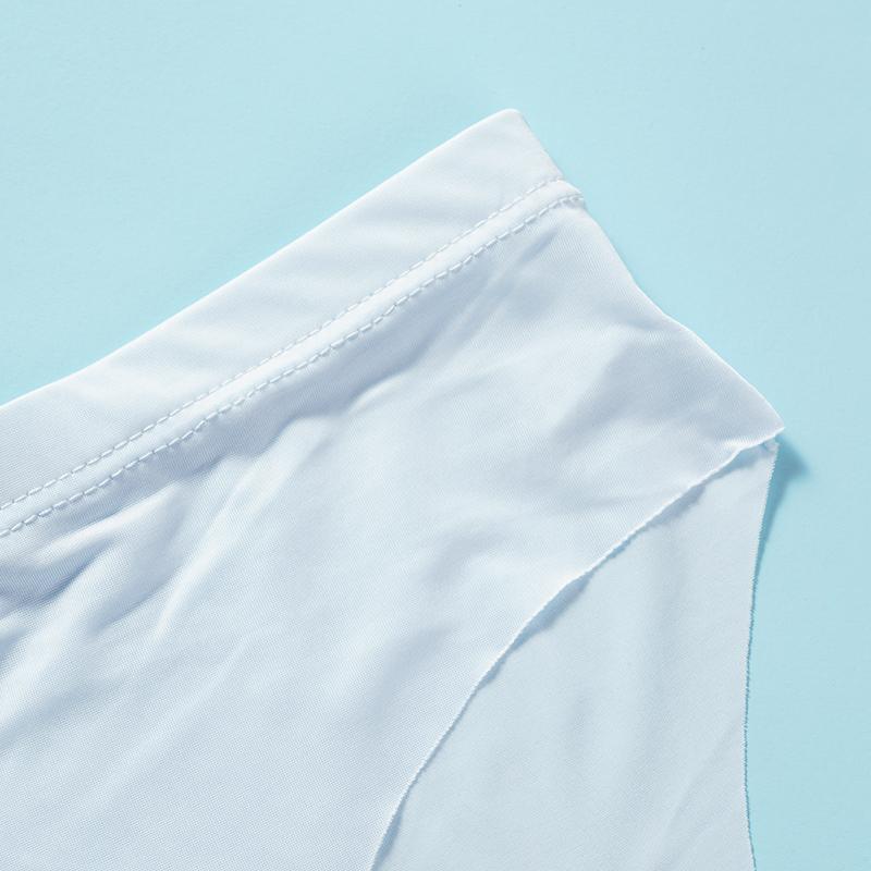 3PCS Men's Ice Silk Summer Briefs Transparent Sexy Quick-drying Trendy Breathable Underwear Ultra-thin Seamless Panties