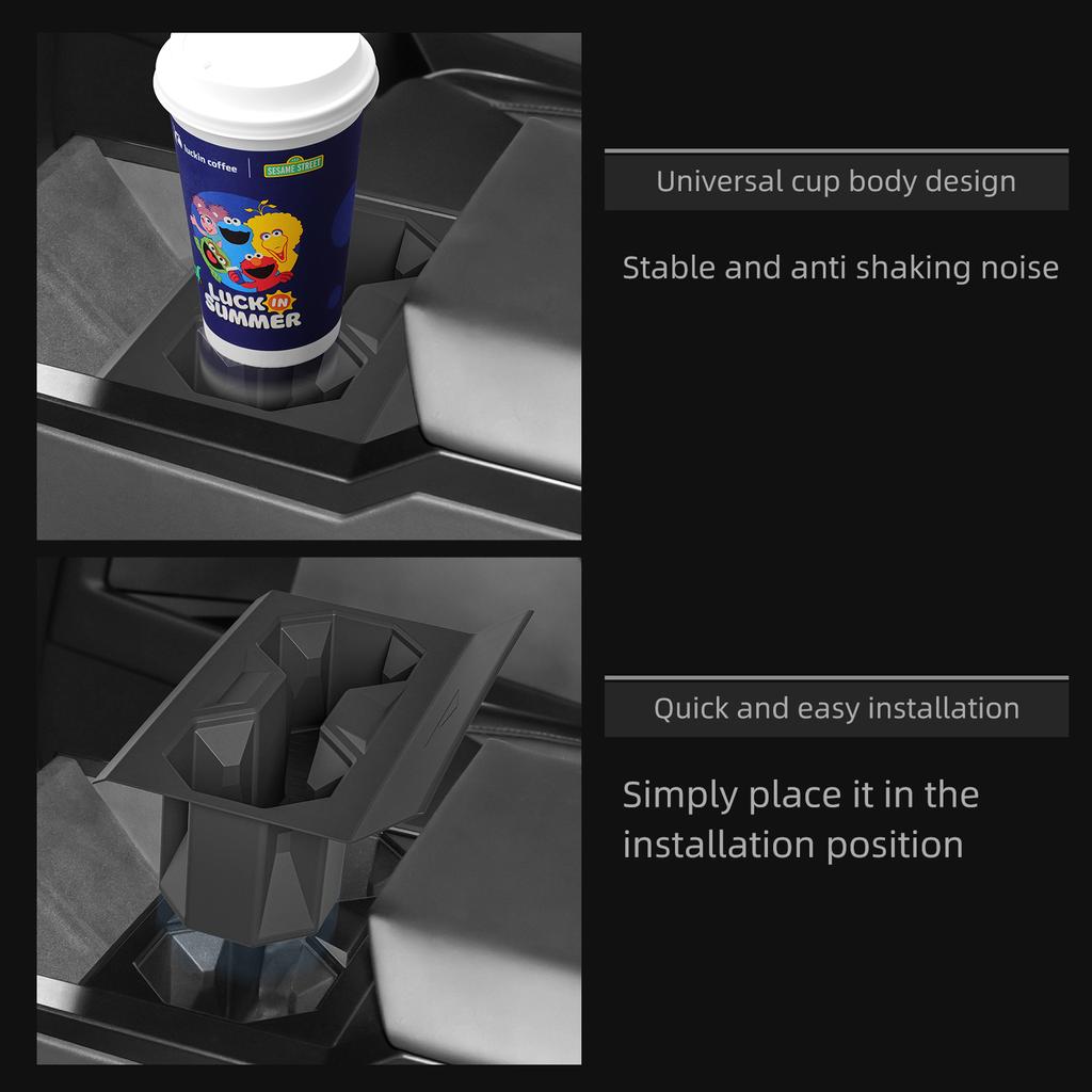 LUCKEASY for Tesla Cybertruck 2024 Water Cup Holder Central Control Drinks Holder Car Interior Accessories Water Cup Storage Box