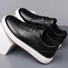 Fashion Breathable Male Outdoor Flats Leather Fashion Skate Shoes Men All-match Men Casual Walking Shoes Handmade Mens Lace-Up Sneakers