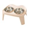 Elevated Dog Feeding Station with Stainless Steel Bowls Easy to Clean Foldable Raised Pet Feeder
