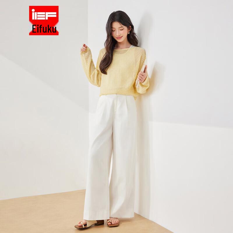 IEF Women s Elegant Loose Wide-Leg Pants M