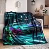 1pc Neon Racing Blanket, Lightweight Flannel Throw Blanket for Sofa, Bed, Travel, Camping, Living Room, Office, Couch, Chair, and Bed