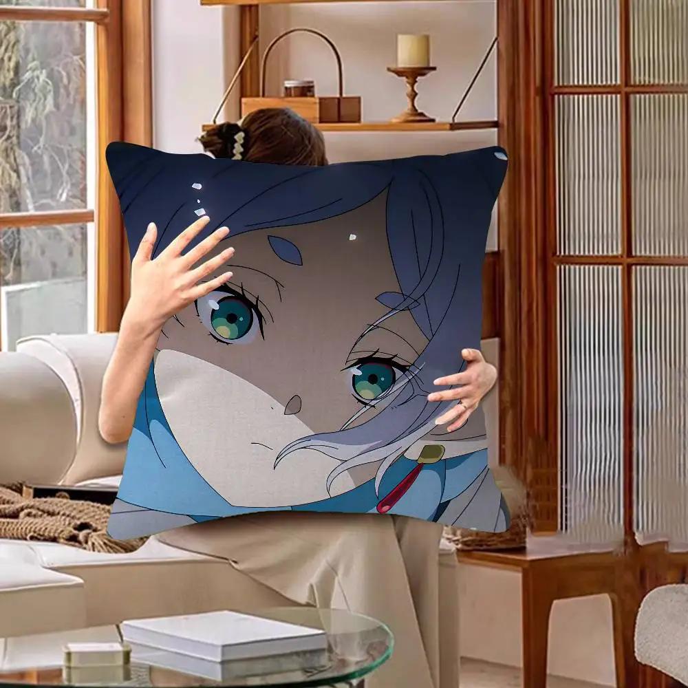 Hot Japan Anime Frieren 45*45cm Cushion Cover Pillow Cover Decor Pillowcase Home Pillowcase For Couch Pillow