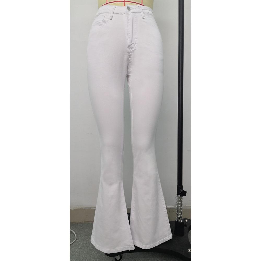 Dżinsy Damskie z Wysokim Stanem Elastyczne Wyszczuplające Spodnie Podkowy