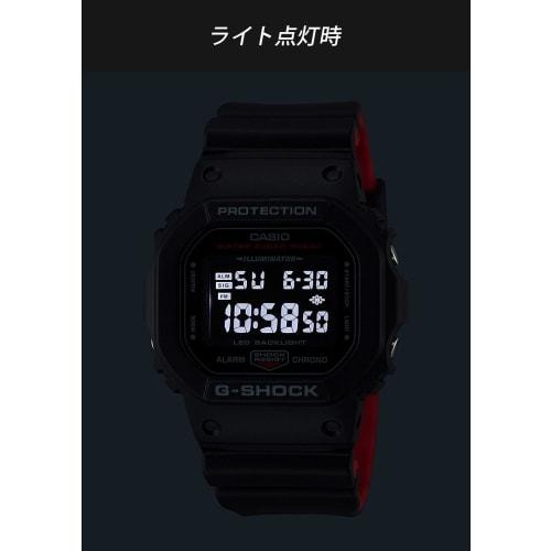 Casio Watch G-Shock DW-5600UHR-1JF Men's Black x Red