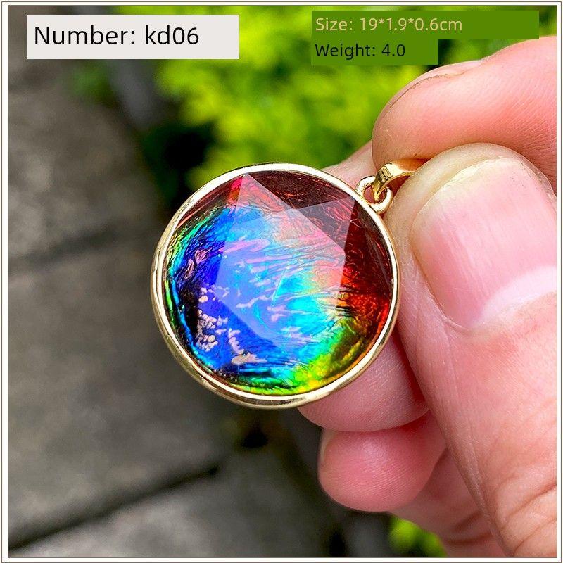 

J2 Канада Натуральный Точечный Цвет Раковина Точечный Цвет Камень Большая Подвеска-Спутник Мужская и Женская Подвеска Ювелирное Изделие Подарок Цвет Светлый Хороший kd27