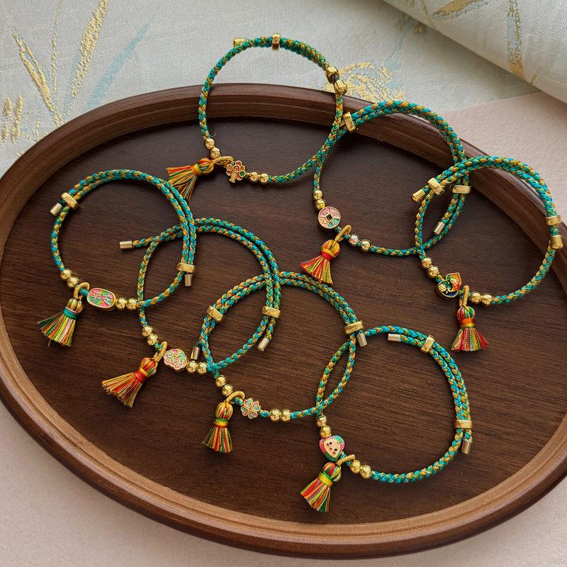 2026 Dragon Boat Festival Five-Color Adjustable Woven Bracelet for Women, Men, and Kids - New Style Gaokao Hand Jewelry